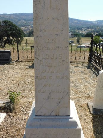 [Picture of Louis Trabucco grave close-up]